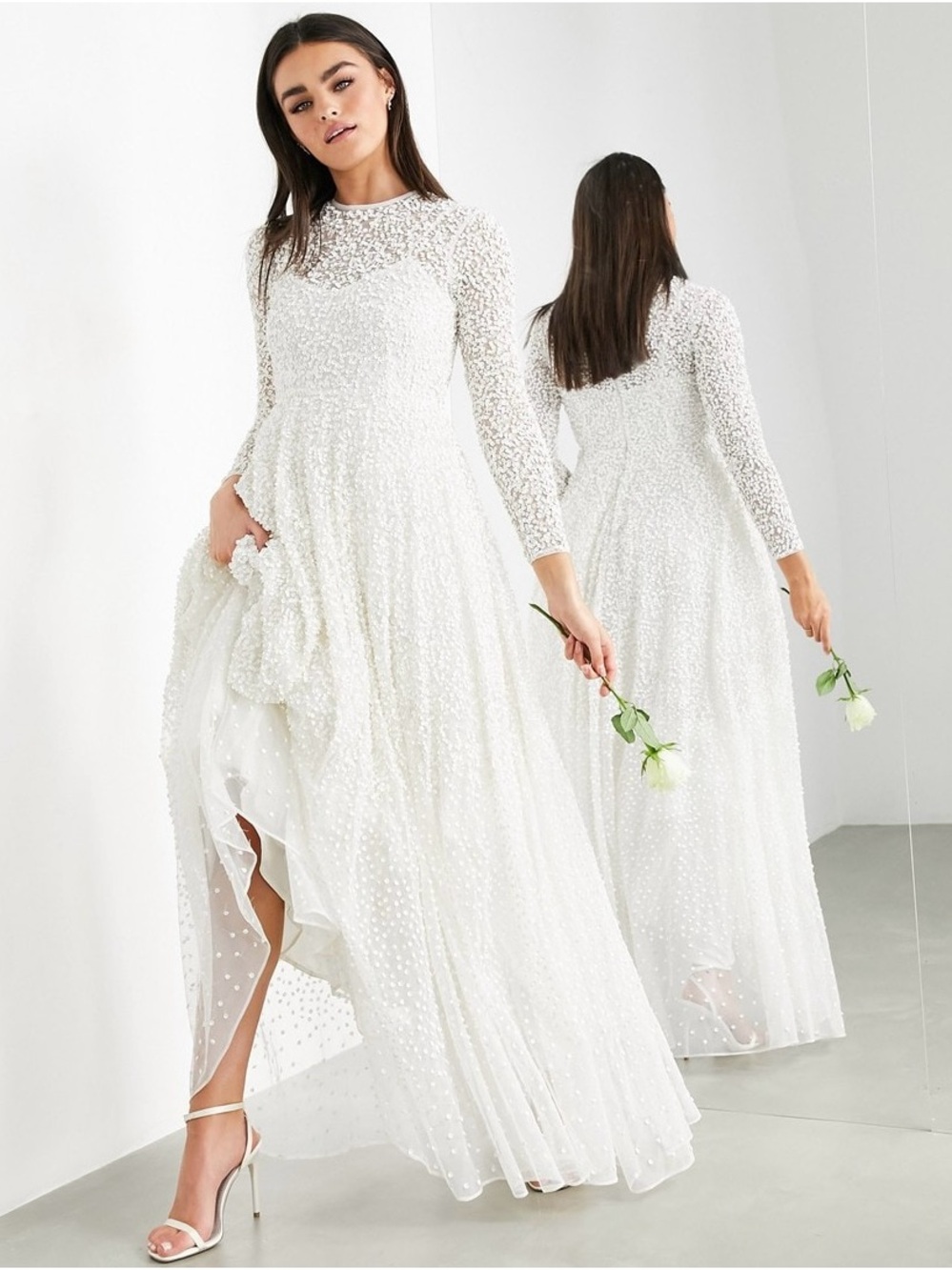ASOS Bridal Dominique Embellished Sequined Wedding Dress